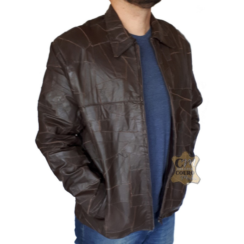 jaqueta masculina tipo couro