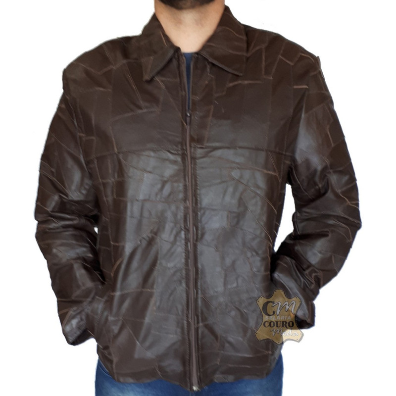 jaqueta masculina de couro